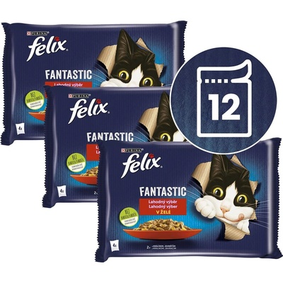 FELIX Капсули FELIX Fantastic с заек и агнешко в желе 12 x 85 г