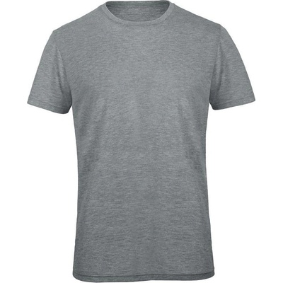 B&C Triblend men pánske tričko sivé heather light