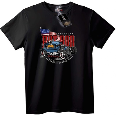 NOONEBRAND Тениска Американски Hot Rod - 2XL, White