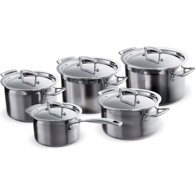 Le Creuset 5-dielna súprava hrncov 3-PLY nerezová oceľ