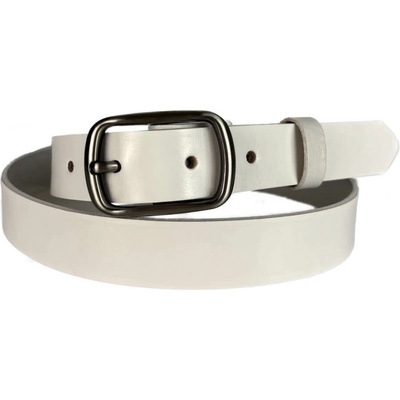Penny Belts Dámský kožený opasek 2510-00 bílý
