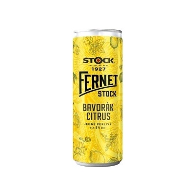 Fernet Bavorák Citrus 6% 0,25 l (plech) – Zboží Dáma