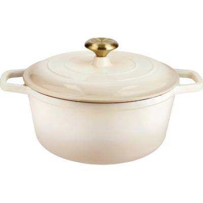 Silvercrest Liatinový hrniec Premium, 26 cm krémová 100409470