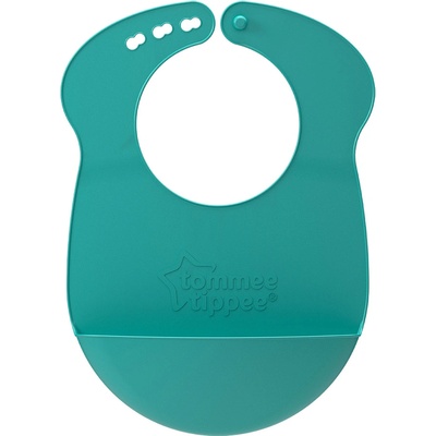 Tommee Tippee Мек силиконов лигавник с джоб Tommee Tippee Roll & Go, Тюркоаз, 6m + (TT.0146.004)