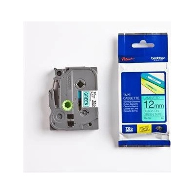 páska BROTHER TZ731 čierne písmo, zelená páska Tape (12mm) TZE731