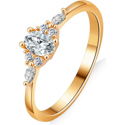 Olivie Stříbrný prsten MOISSANITE ROSE 9841