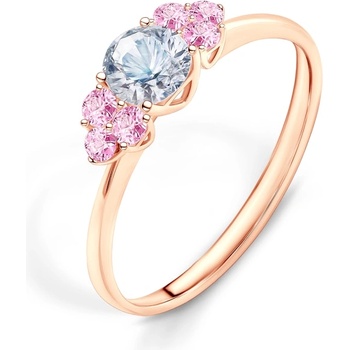 SAVICKI Годежен пръстен Fairytale: розово злато, бял сапфир