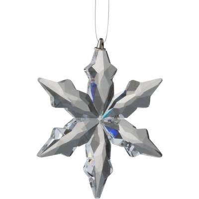Skleněná závěsná ozdoba hvězda Snowflake - 7*1*8 cm - J-Line by Jolipa