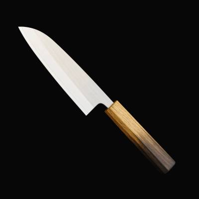 Японски ковачници - Ръчно изковани ножове Японски кухненски нож - ръчна изработка - Стомана SKD11 - Santoku 165mm