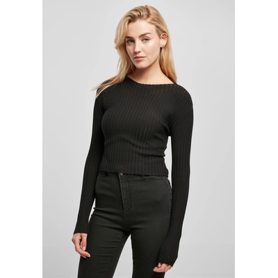 Urban Classics Дамска плетена блуза в черен цвят Urban Classics Ladies Twisted BackUB-TB5442-00007 - Черен, размер L