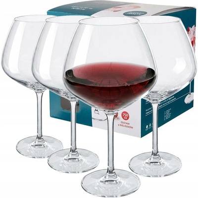Design Skleničky velkých praskaných sklenic na víno Altom Rubín 4 x 750 ml
