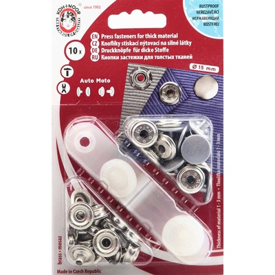 Kohinoor Druky kovové 15 mm, stříbřitě šedé