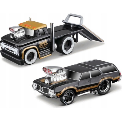 Vista Maist -1966 Chevrolet C60 Flatbed 1970 Oldsmobile Cruiser 1:64