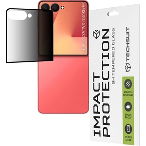 Techsuit Протектор за дисплей [преден екран] - Techsuit 111D Privacy Full Glue - Samsung Galaxy Z Flip7 - Черен