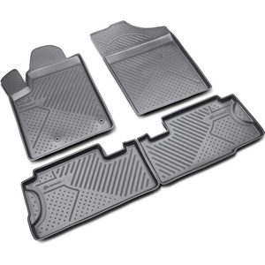 LEMENT Element 3D rubber floor mats suitable for Peugeot Partner 2008- | 100% custom-fit all-weather floor mats made of TPE, high edge, waterproof, non-slip, odorless - PEUGEOT (PEUGEOT)