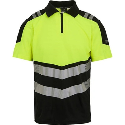 Regatta Reflexné polo tričko TRS281 Black/Yellow S