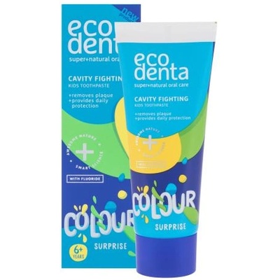 Ecodenta Toothpaste Cavity Fighting Colour Surprise детска паста за зъби със забавен оцветяващ ефект 75 ml