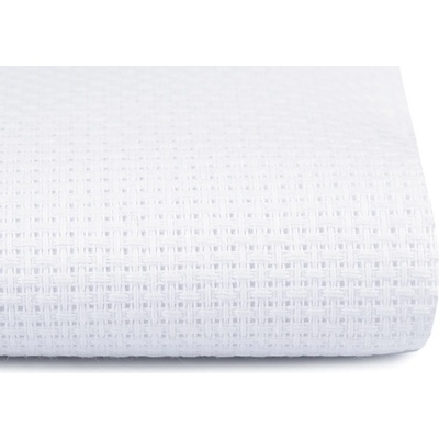 Vyšívací tkanina Kanava šíře 140 cm 40 oček, střední, bílá