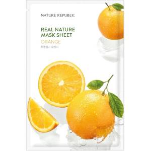 Nature republic Real Nature Orange Sheet Mask - Изсветляваща маска за лице с портокал 1бр/23мл