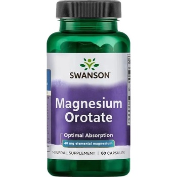 Swanson Magnesium Orotate, 40 mg, 60 капсули, Swanson (SWU665)