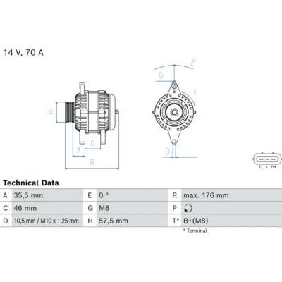 generátor BOSCH 0 986 085 140