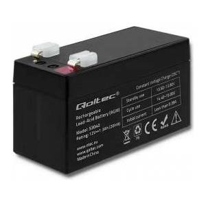Qoltec AGM Battery | 12V | 1.3Ah | max 19.5A