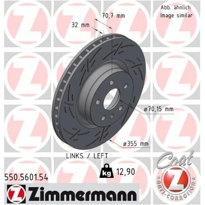 Brzdový kotúč ZIMMERMANN 550.5601.54 (550560154)