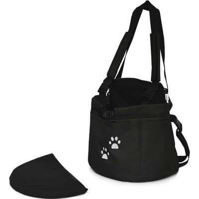 Iridog 2v1 Skippie 4 Batoh na psa černý s tlapkami 34 x 44 x 26 cm
