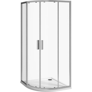 Jika Nion - Четвърткръгла душ кабина, 90x90 см, радиус 55 см, Jika Perla Glass, сребриста/стъкло „Arctic H2532N20026661 (H2532N20026661)