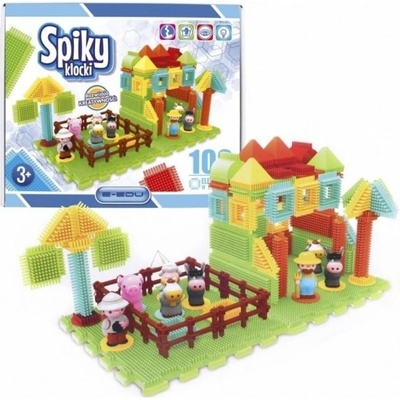 SPIKY Plastové kocky Farma 100 ks