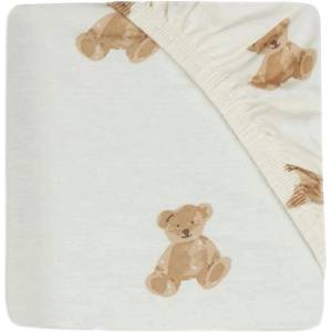 Jollein Бебешки чаршаф с ластик Jollein - Teddy Bear, 60 x 120 cm (560276) - baby