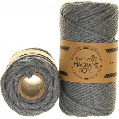 Maccaroni Rope 4 mm tmavě šedá 103