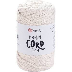 YARNART Macrame Cord 3 mm 85 m 752 Light Beige юта (Macrame Cord 3 mm 752)