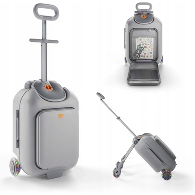 KinderKraft Детски куфар със седалка KinderKraft - Cabby, Grey (NEW024939)
