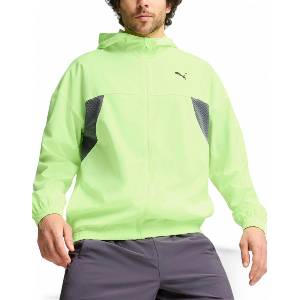PUMA Fit Woven Full-Zip Training Jacket Green - dress4less