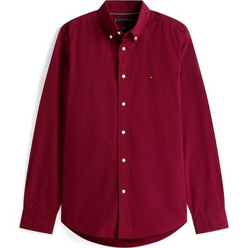 Tommy Hilfiger Риза с дълъг ръкав Tommy Hilfiger Core Flex Long Sleeve Poplin Shirt - Deep Rouge VLP