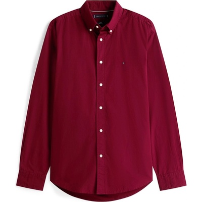 Tommy Hilfiger Риза с дълъг ръкав Tommy Hilfiger Core Flex Long Sleeve Poplin Shirt - Deep Rouge VLP
