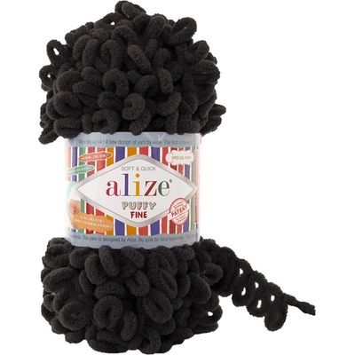 Alize příze Puffy Fine 1060 Černá