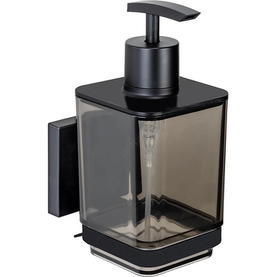 WENKO 71444800 - Дозатор за течен сапун VACUUM-LOC QUADRO ED 7, 5x16 см черен (WE0753)