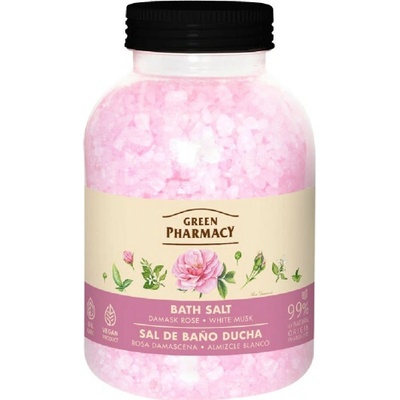 Green Pharmacy Damask Rose & White Musk Bath Salt relaxačná soľ do kúpeľa 1000 g