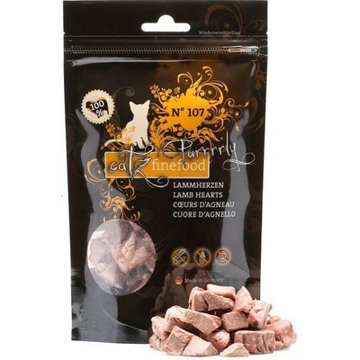Catz finefood Purrrrly N ° 107 sušená jahňacie srdiečka 35 g