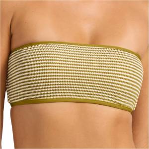 Seafolly Дамско бикини горнище Seafolly Women's Horizons Tube Top Bikini top - Guacamole - размер 42 (EU) (150-6770-0115)