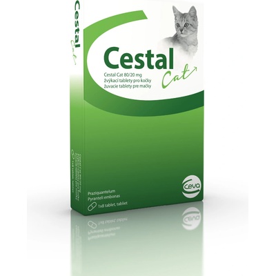 Cestal žuvacie tablety pre mačky 80 mg / 20 mg 8 tbl