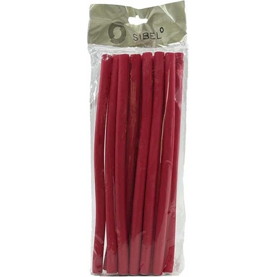 Sibel Flexi Mousse Curlers Long Red 24 cm x 12 mm 12 ks