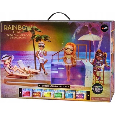 Rainbow MGA High - Bazén so zmenou farby nad plážovou súpravou