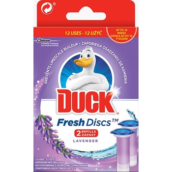 Duck Fresh Discs WC gél pre hygienickú čistotu a sviežosť Vašej toalety Levanduľa 2 x 36 ml