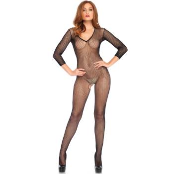 Image 1 of Leg Avenue V Front Bodystocking 8378 Black