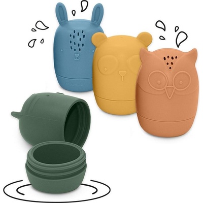 PETITE&MARS Hračky silikonové do vody AMIGOS 4 ks