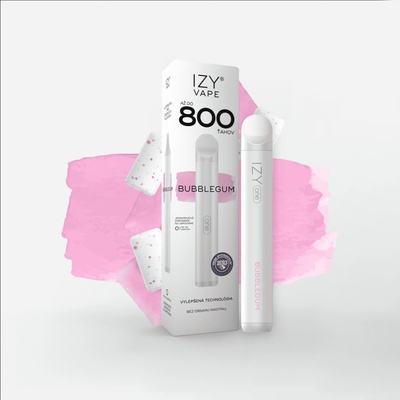 IZY VAPE ONE Bubblegum 2ml 0 mg White 800 poťahov