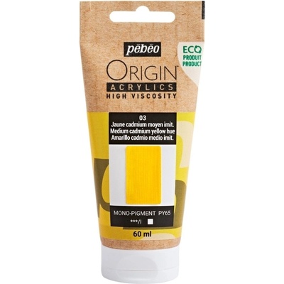 Pébéo Origin АКРИЛНА боя Medium Cadmium Yellow Hue 60 ml 1 бр (817003)